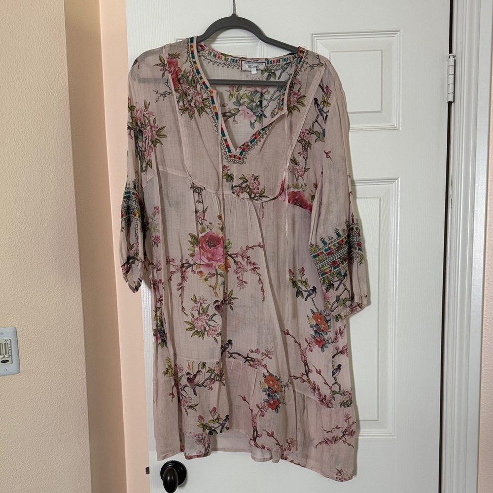 Johnny Was Multicolor Floral Tunic dress